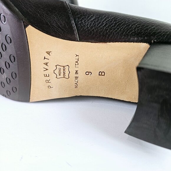 Prevata Tall Brown Nappa Leather Block Heel Pull-on Boot, Italy, $485 MSRP, Sz 9 - Picture 11 of 12